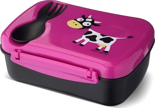 Carl Oscar N’ice Box Πλαστικό Παιδικό Σετ Φαγητού 0.6lt Μωβ 17 x 12.5 x 6.3εκ.