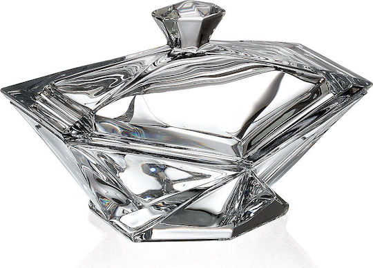Bohemia Φοντανιέρα Kristall Spectral mit Deckel 16x16x12cm Transparent