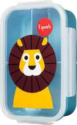 3 Sprouts Bento Box Πλαστικό Παιδικό Δοχείο Φαγητού Lion Μ21.6 x Π14 x Υ6.4cm
