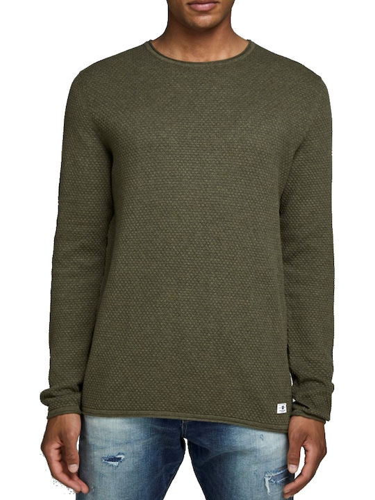 Jack & Jones Men's Long Sleeve Sweater Olive Night