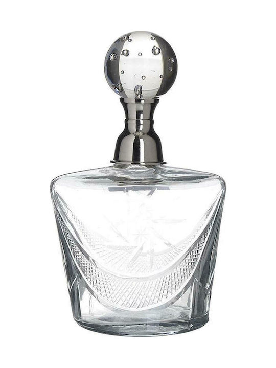 Inart Glass Whiskey Decanter 25cm with Stopper