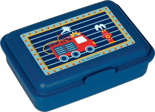 Die Spiegelburg Cutie De Prânz Pentru Copii Din Plastic Albastră Pompieri 16 x 11 x 5 cm