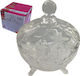 AGC Glass Sweet Jar Glass Candy Dish with Lid 14x18cm with Lid Transparent 14x18x14cm