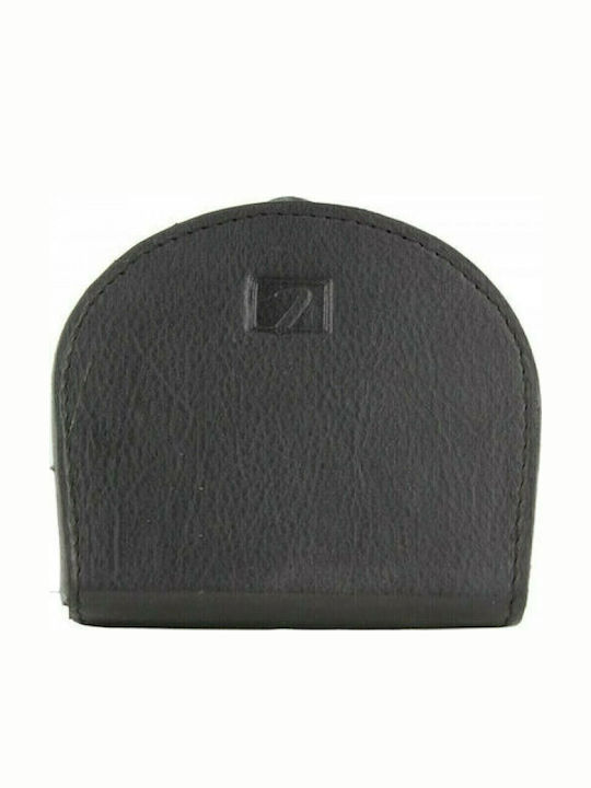 Leather Men's Coin Wallet with RFID Black