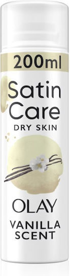 Gillette Olay Vanilla Dream Satin Care Schaumstoff Rasieren für trockene Haut 200ml