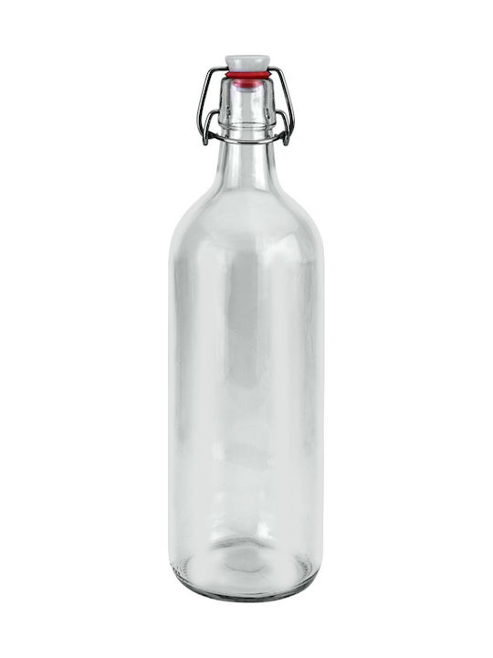 Metaltex Flasche Wasser Glas mit Clip Transparent 200ml