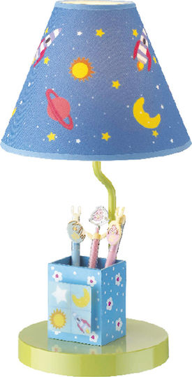Aca Kids Portable Lamp Space Blue 21x21x40εκ.