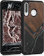 KWmobile Wood Marble Umschlag Rückseite Hölzern Mehrfarbig (Huawei P30 Lite)