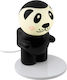 Eglo Led Kids Decorative Lamp Fu Pan Black 15x15x19εκ.