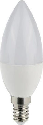 Eurolamp LED Lampen für Fassung E14 und Form C37 Warmes Weiß 690lm 1Stück