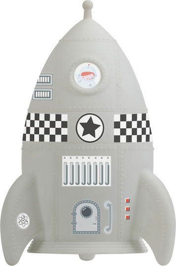 A Little Lovely Company Led Kids Decorative Lamp Rocket with Color Changes White 13x13x20εκ.