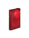 Guzzini Ripples Flasche Wasser Kunststoff mit Schraubverschluss Rot 1000ml