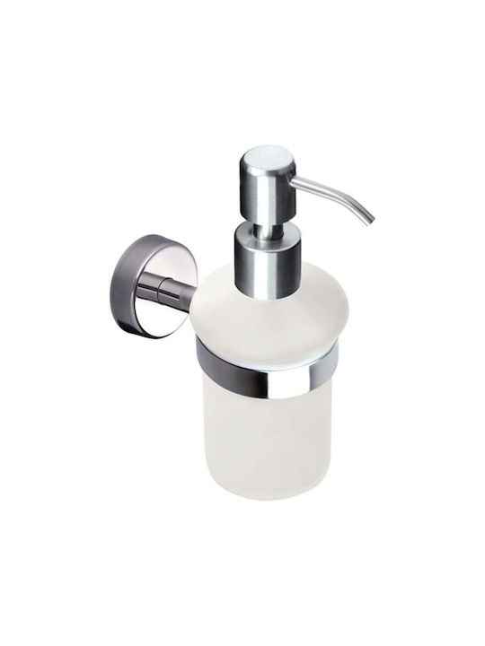 Karag Moderno Επιτοίχιο Dispenser Γυάλινο Ασημί