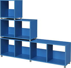 Βιβλιοθήκη BOX 4-2-1 Μπλε 151x30x126cm
