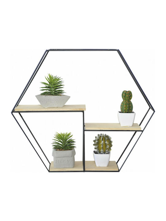 Shelf Wall Bruno Black 42x11x49cm