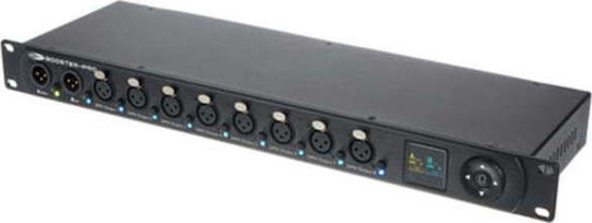 Showtec Booster Pro 2-8 DMX Сплитер за Конзола за Осветление с 1024 Контролни Канали / 2 Входове XLR с Монтаж Стелаж