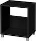 BOX 1 Rectangular Wooden Side Table Black L39xW30xH43cm