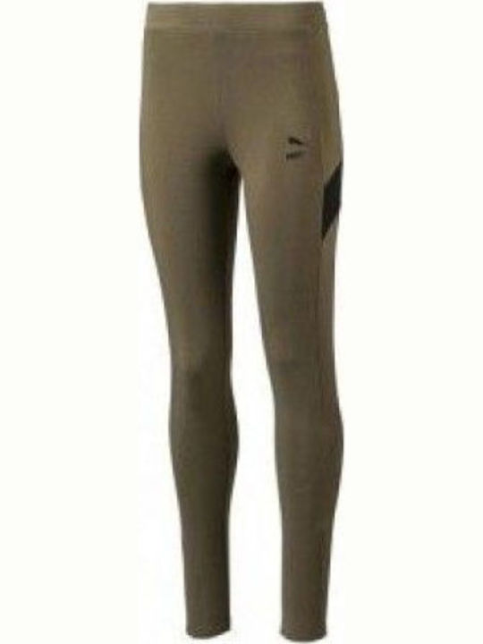 Kinder Leggings Sport Lang Khaki