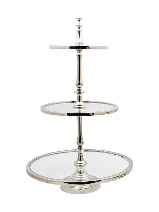 Espiel Inox Dessert Tower Stand with 3 Tiers Silver Ø43cm