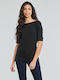 Ralph Lauren Women's Blouse Cotton Long Sleeve Black