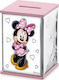 Minnie Mouse Copil Cutiuta de bani Metalic Roz 8x8x11.5cm