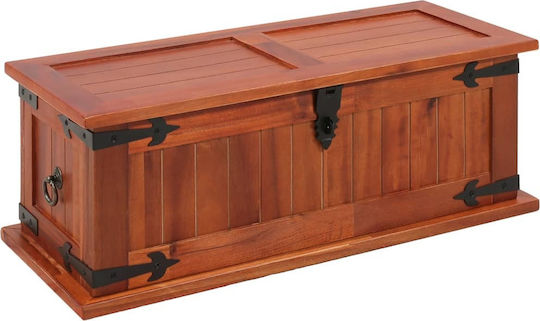 vidaXL Wooden Decorative Trunk Brown 60x25x22cm