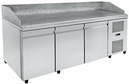 Niki Inox Commercial Pizza Refrigerator with 3 Doors -1/+8°C L209xD80xH110cm