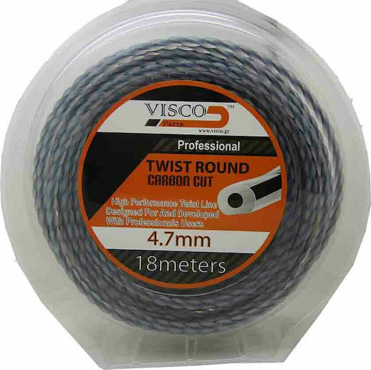 Visco Parts 4719 Μεσινέζα Στρογγυλή Στριφτή Μήκους 18m και Πάχους 4.7mm