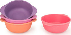 Bobo & boo Bol pentru Copii Snack Bamboo Bowls din Bambus Multicolor 4buc