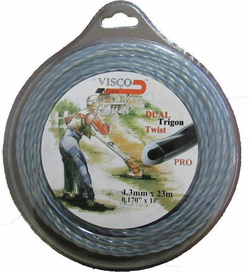 Visco Parts 4323 Μεσινέζα Τρίγωνη Στριφτή Μήκους 23m και Πάχους 4.3mm