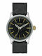 Nixon Ανδρικό Ρολόι 38mm Μπαταρίας με Μαύρο Δερμάτινο Λουράκι
