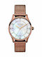 Breeze Allura Women's Watch with Pink Gold Metal Bracelet