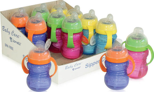 Lorelli Plastic Sippy Cup with Handles Εκπαιδευτικά Μπιμπερό 12m+ 300ml Multicolour 1020055
