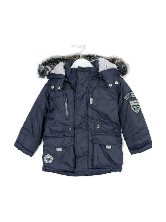 Losan Kids Parka Long with Hood Navy Blue 725-2006AC