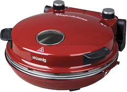HKoenig Παρασκευαστής Πίτσας 1200W Κόκκινος