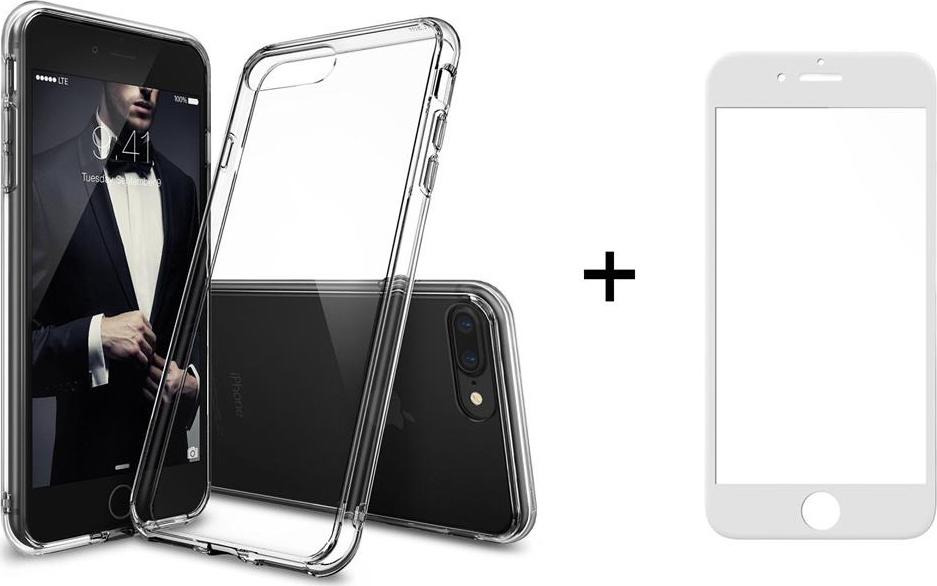 Crystal Back Cover & Tempered Glass Λευκό (iPhone 8/7 Plus) Skroutz.gr