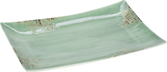 Cryspo Trio Rectangulars Porcelain Serving Platter Country Green 36x26cm 10-3712007