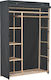vidaXL Fabric Wardrobe with Shelves in Gray Color 110x40x170cm