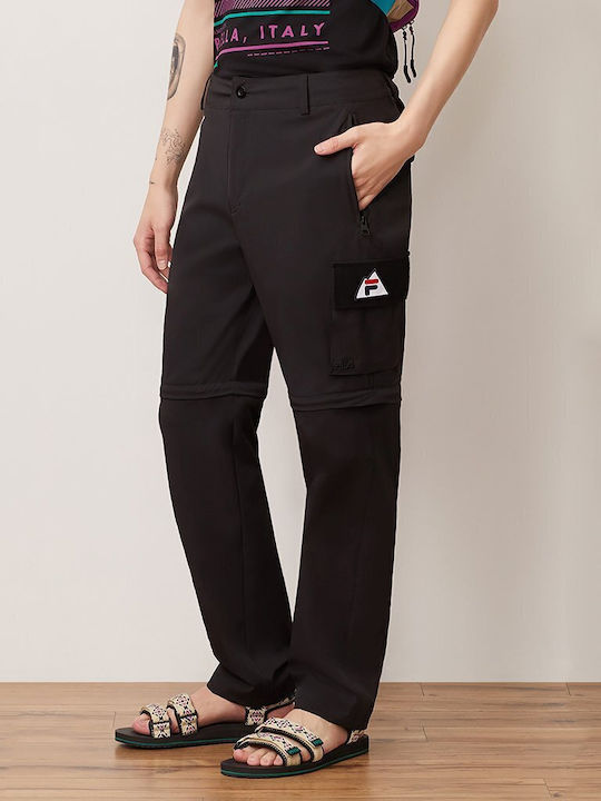 FILA Jogginghose ohne Gummizug Schwarz