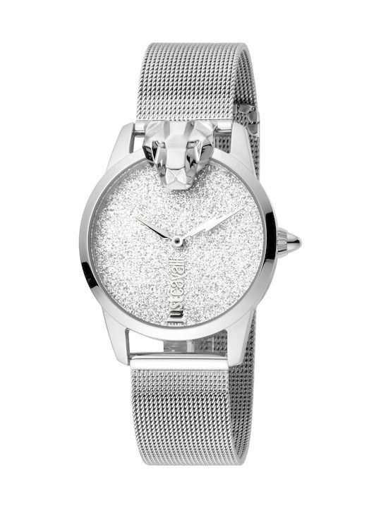 Just Cavalli JC Shine Uhr mit Silber Metallarmband