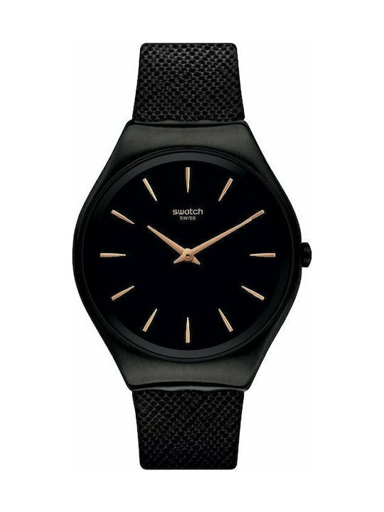 Swatch Skin Notte Uhr mit Schwarz Kautschukarmband