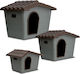 Pet Camelot Eco Dog House Large Plastic Outdoor Brown 70x75x99cm