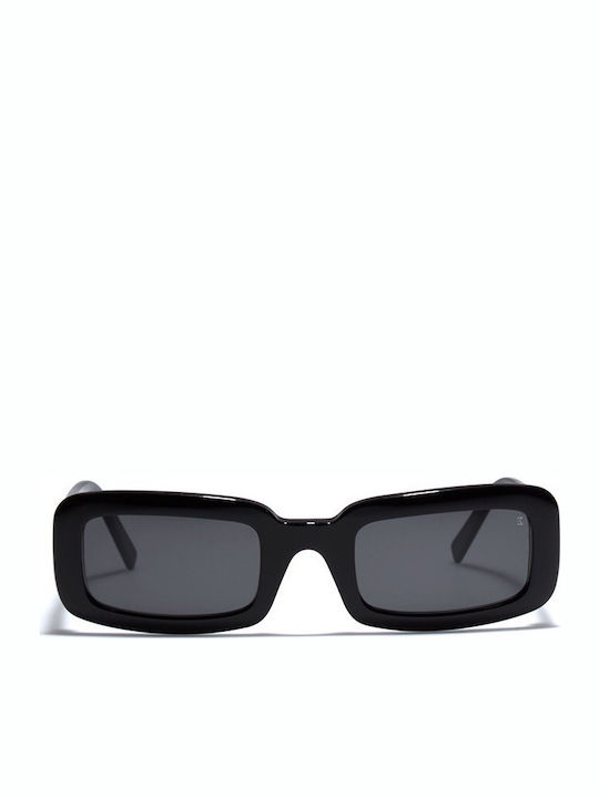 Bob Sdrunk Roxie Damen Sonnenbrille mit Schwarz Kunststoff Gestell und Schwarz Linse
