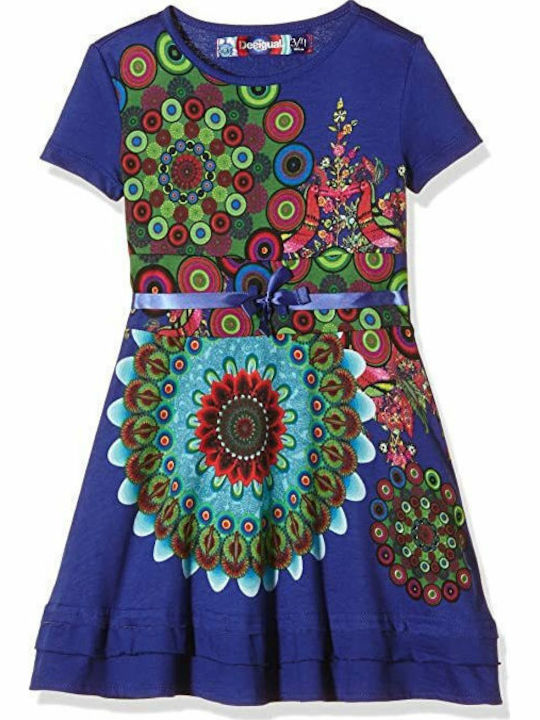 Sanfate Rochie pentru Copii Mâneca scurta Verde