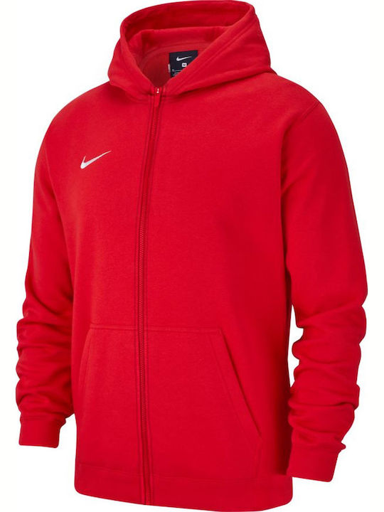 Nike Αθλητική Παιδική Ζακέτα Φούτερ με Κουκούλα Κόκκινη