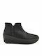 Clarks Step Rose Up Leather Women's Ankle Boots with Medium Heel Black