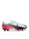 Nike Mercurial Vapor 13 Academy Neymar MG Kids Molded Soccer Shoes Silver