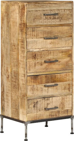 Drawers Storage Solid Wood Mango Wood Mango Massif L45xW35xH106cm