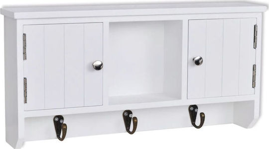 vidaXL Antike Hölzernes Wandhalterung 3 Haken 40x8,5x20cm