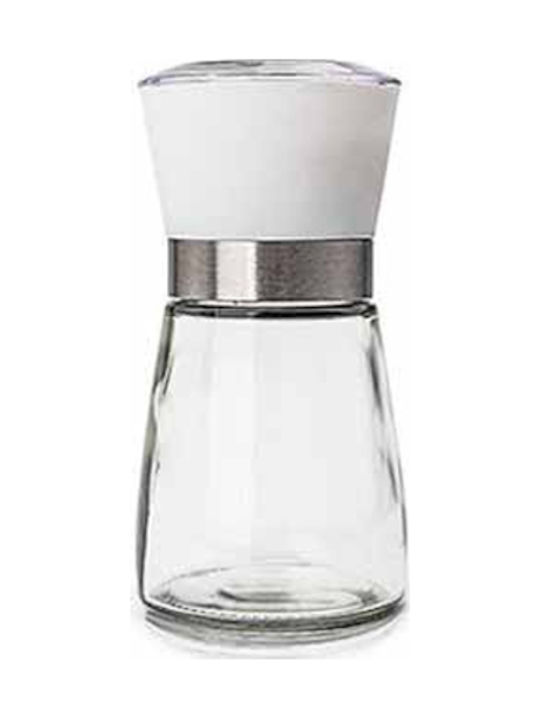 Homestyle Manual Glass Pepper Mill 13cm White